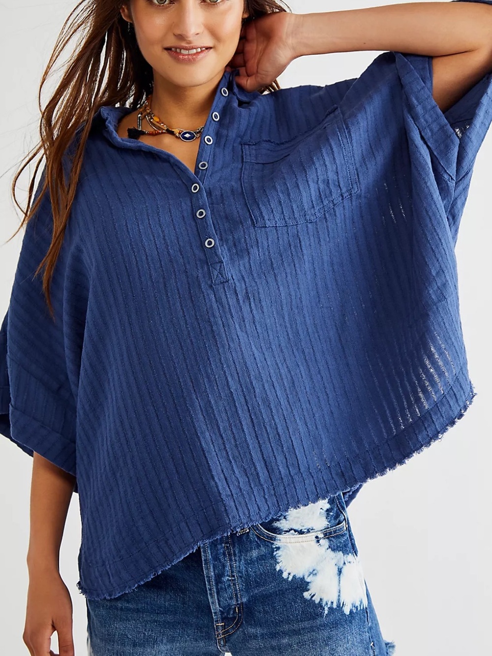 Free People We The Free Navy Ava Top